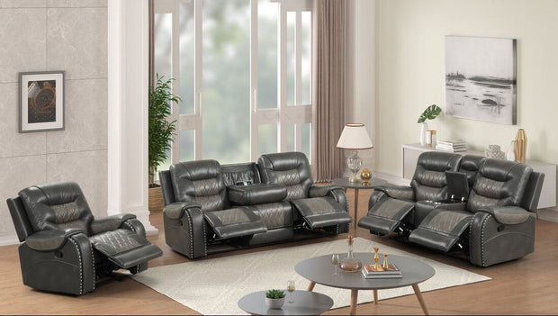 Ashley1003 Juego reclinable gris extragrande
