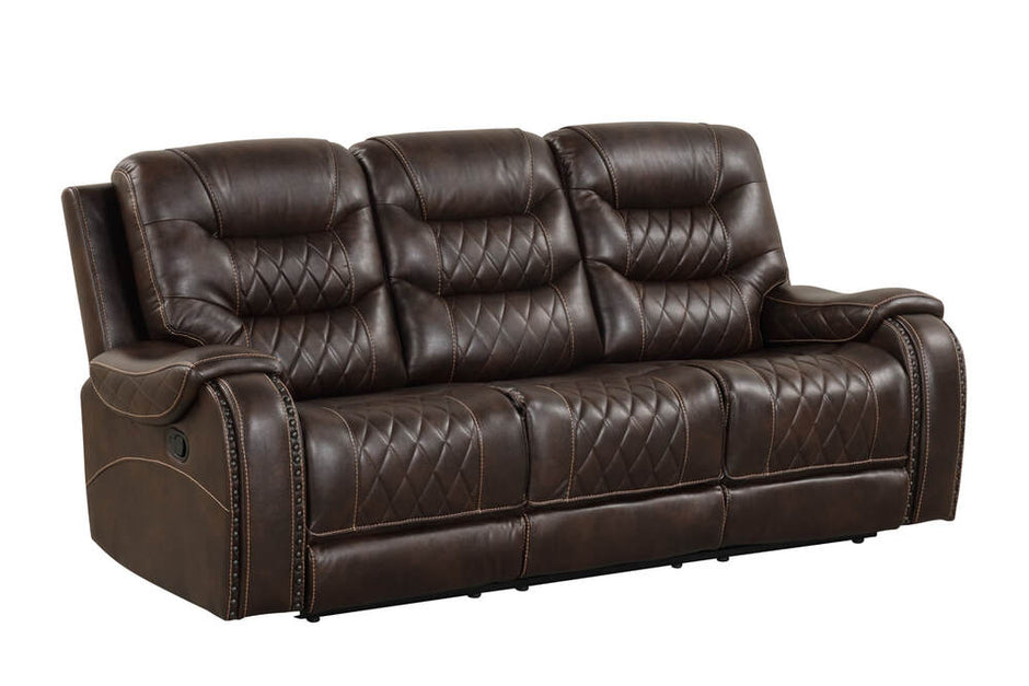 Ashley2002 Conjunto reclinable marrón extragrande