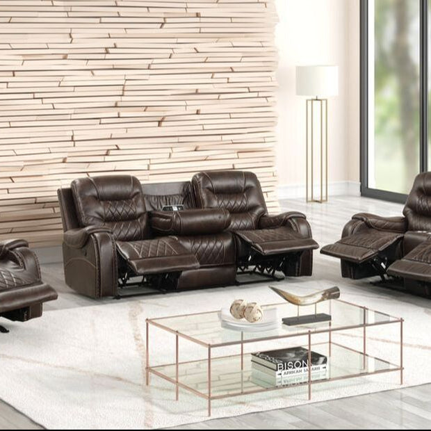 Ashley2002 Oversized Brown Reclining Set