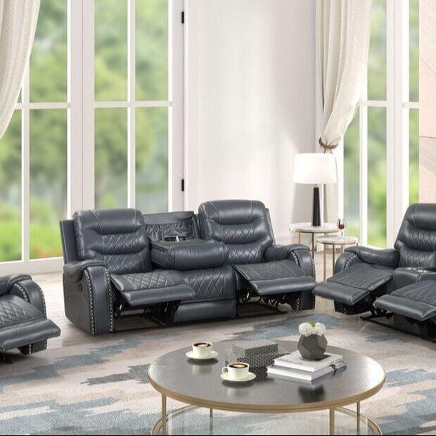 Ashley2004 Oversized Grey Reclining Set