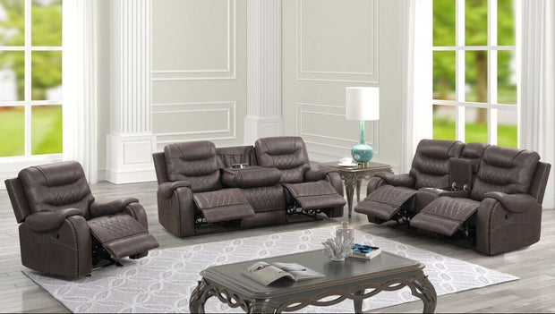 Ashley3002 Juego reclinable marrón extragrande