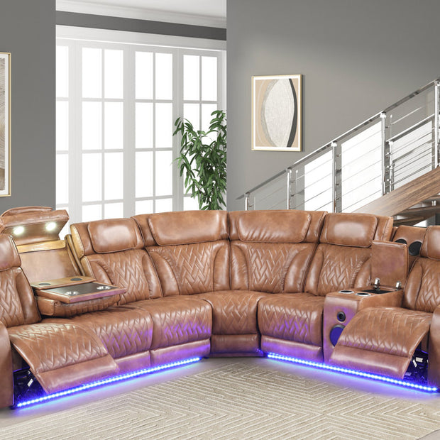 Barcelona Brown Power Reclining Sectional