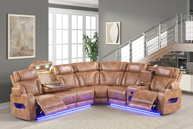 Barcelona Brown Power Reclining Sectional