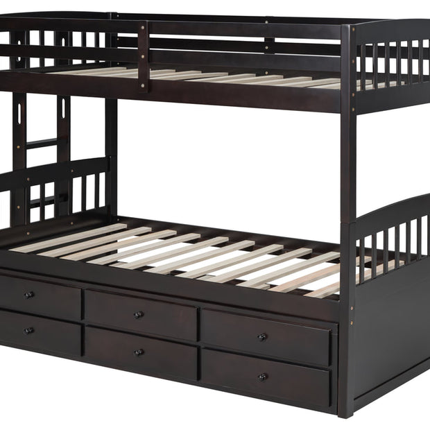 BB40 TWIN/TWIN w/Trundle + 3 Drawers Bunk Bed