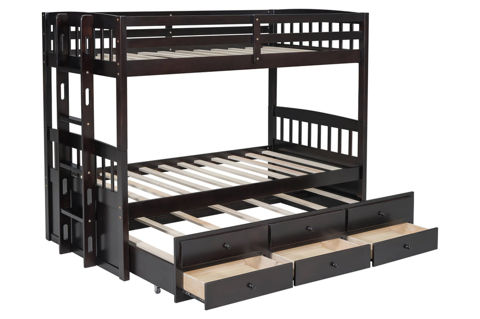 BB40 TWIN/TWIN w/Trundle + 3 Drawers Bunk Bed
