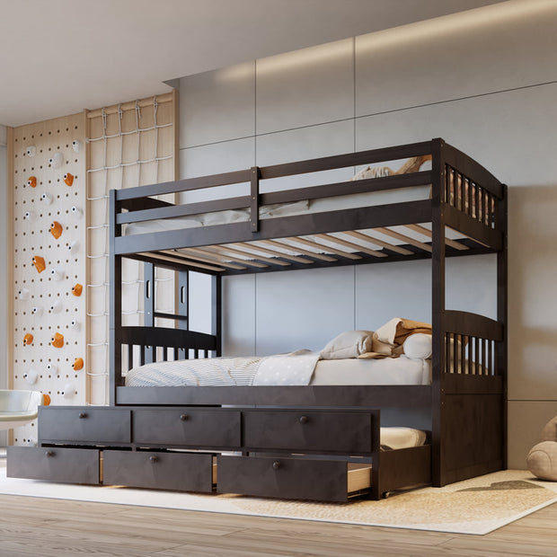 BB40 TWIN/TWIN w/Trundle + 3 Drawers Bunk Bed