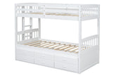 BB41 TWIN/TWIN w/Trundle + 3 Drawers Bunk Bed