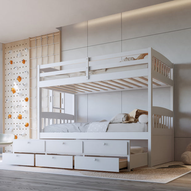 BB41 TWIN/TWIN w/Trundle + 3 Drawers Bunk Bed