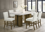 Capri20 Genuine Marble Counter Height Table Set
