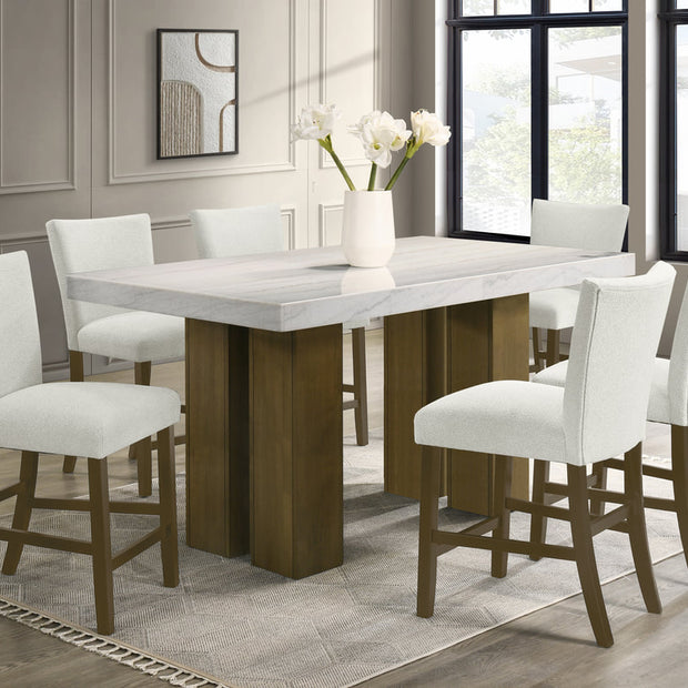 Capri20 Genuine Marble Counter Height Table Set