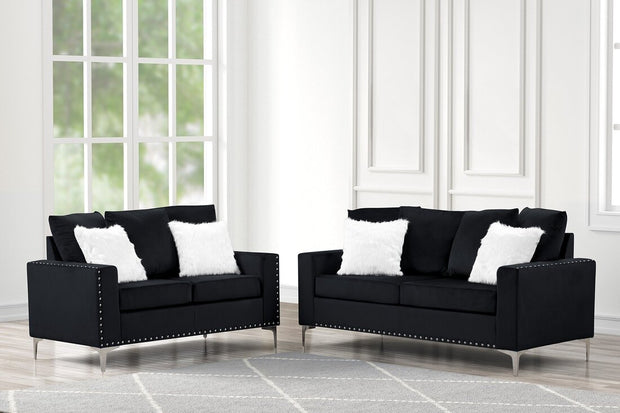 Cinderella2 Black Sofa + Loveseat