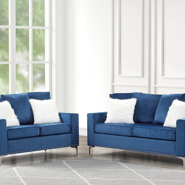Cinderella2 Blue Sofa + Loveseat