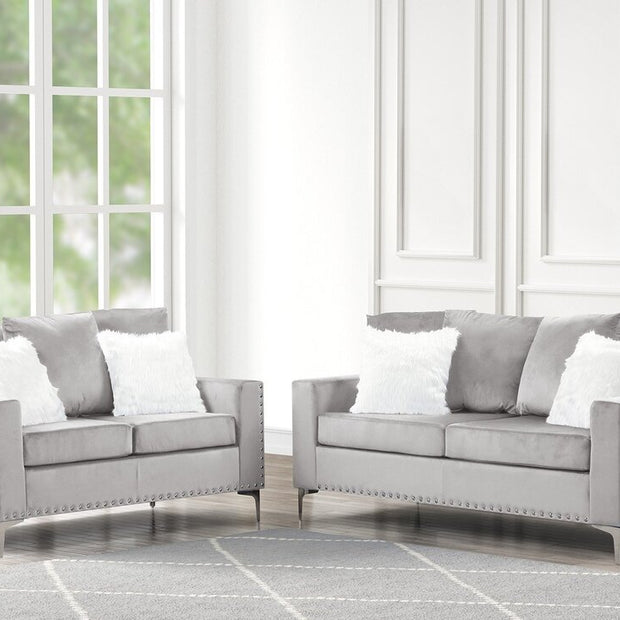 Cinderella2 Silver Grey Sofa + Loveseat