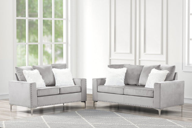 Cinderella2 Silver Grey Sofa + Loveseat