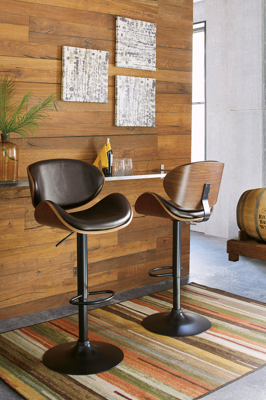 Ashley D120-530 Bellatier Brown Barstool Set
