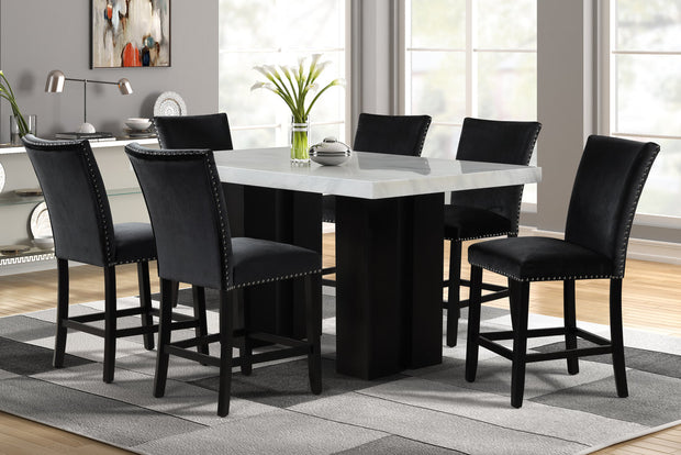 2220 Faux Marble Counter Height Table Set