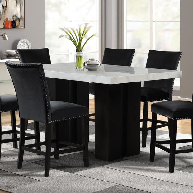 2220 Faux Marble Counter Height Table Set