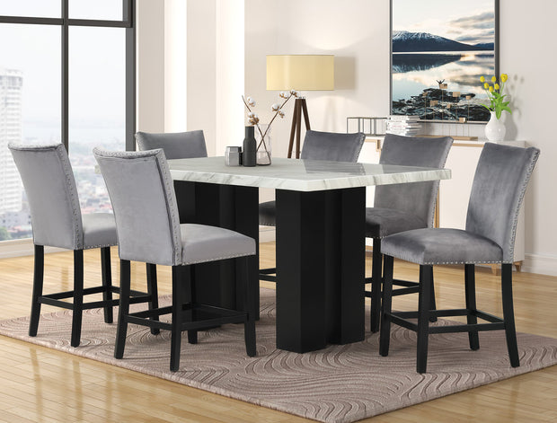 2220 Faux Marble Counter Height Table Set