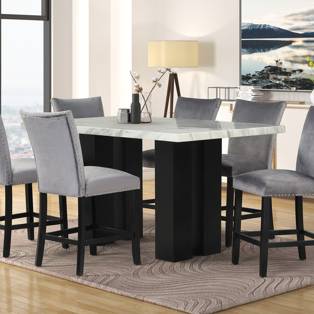 2220 Faux Marble Counter Height Table Set
