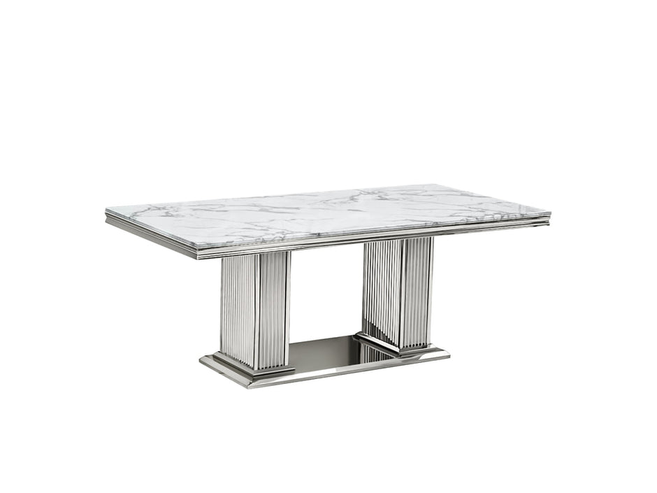 D6061 White Dining Table Set