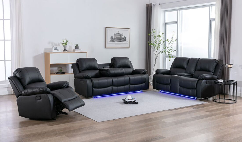 Daytona Black Reclining Set
