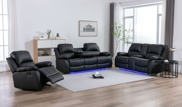 Daytona Black Reclining Set