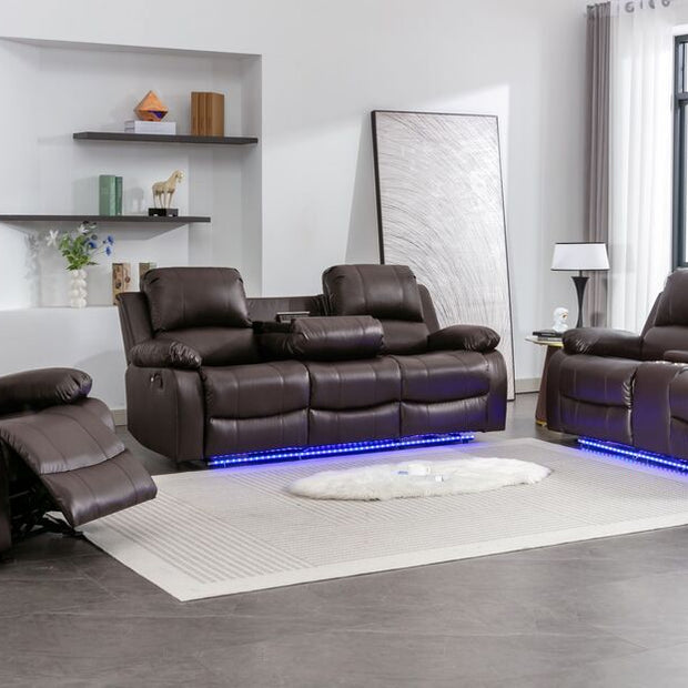 Conjunto reclinable Daytona marrón