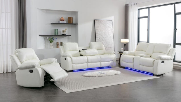 Daytona White Reclining Set