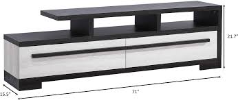 B8162-9 REMINGTON WHITE CHALK/EBONY TV STAND