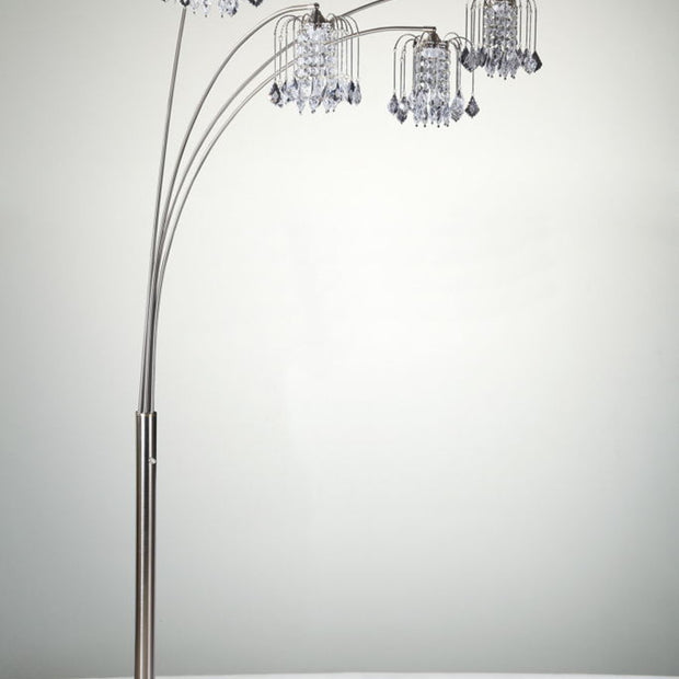 4893PEW ALL RAIN DROP ARC FLOOR LAMP