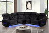 S2024 Skyline Black Recliner Sectional