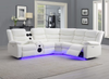 S8787 Sonic White Recliner Sectional