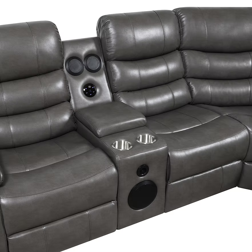 S8787 Sonic Grey Recliner Sectional