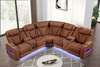 S2024 Skyline Brown Caramel Recliner Sectional