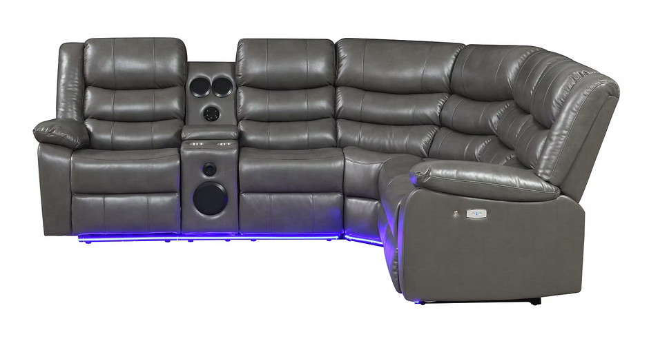 S8787 Sonic Grey Recliner Sectional