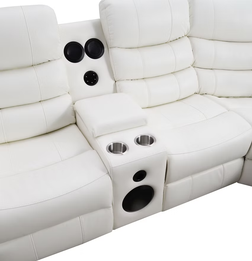 S8787 Sonic White Recliner Sectional