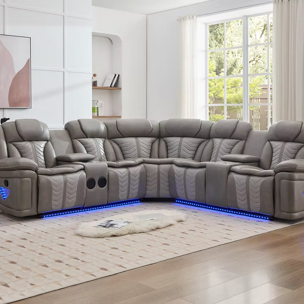 S2025 Innova Grey Recliner Sectional