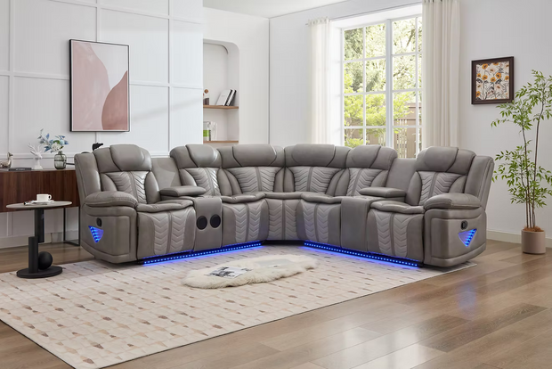 S2025 Innova Grey Recliner Sectional