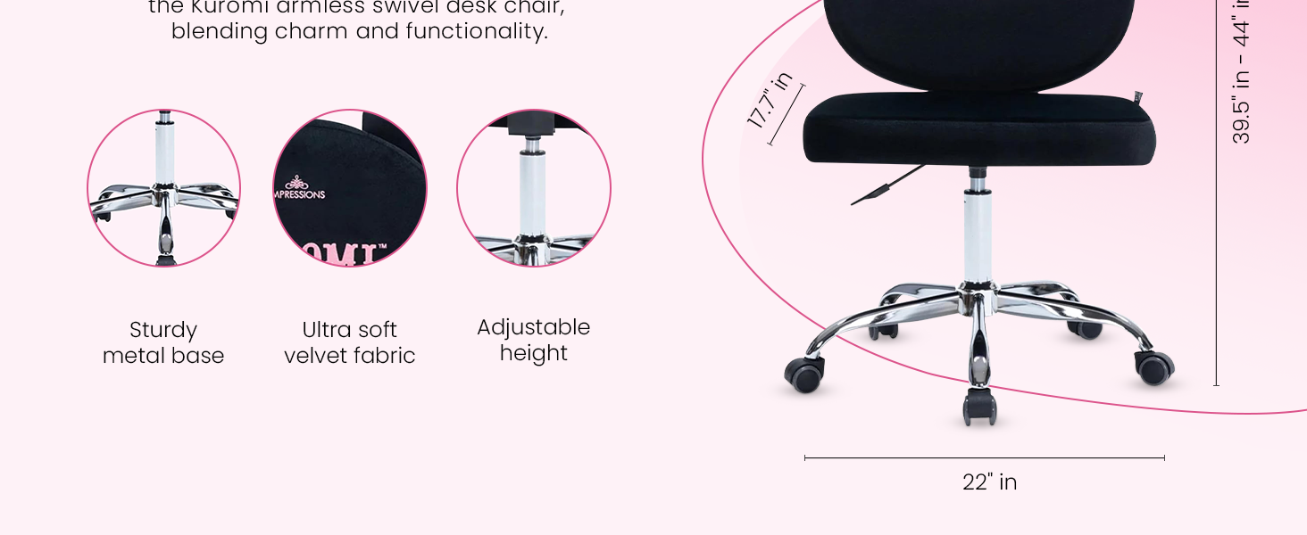 Kuromi Swivel Vanity Chair