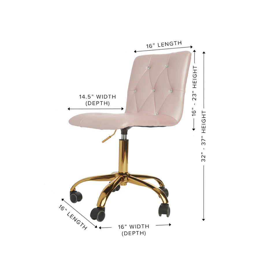 EVELYN DIAMOND TUFTED VANITY CHAIR