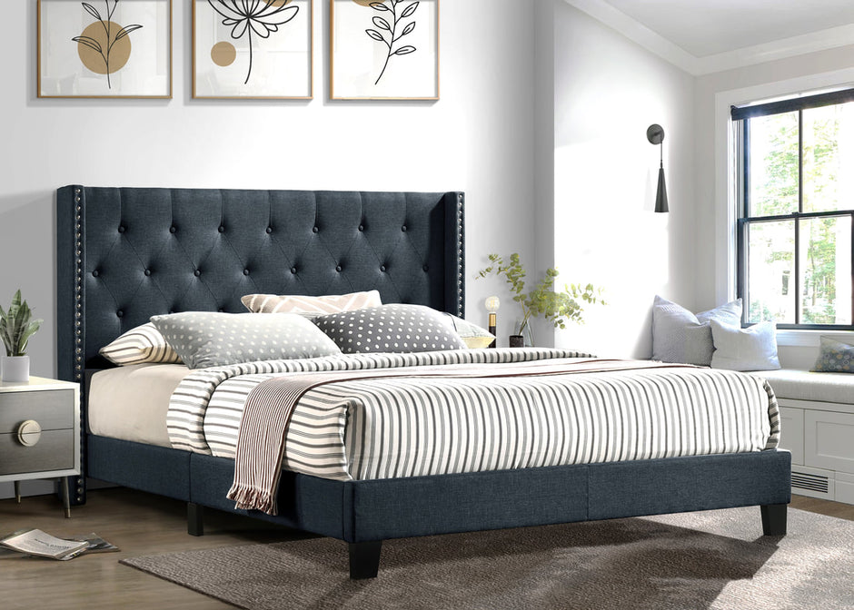 HH760 Platform Charcoal Grey Bed