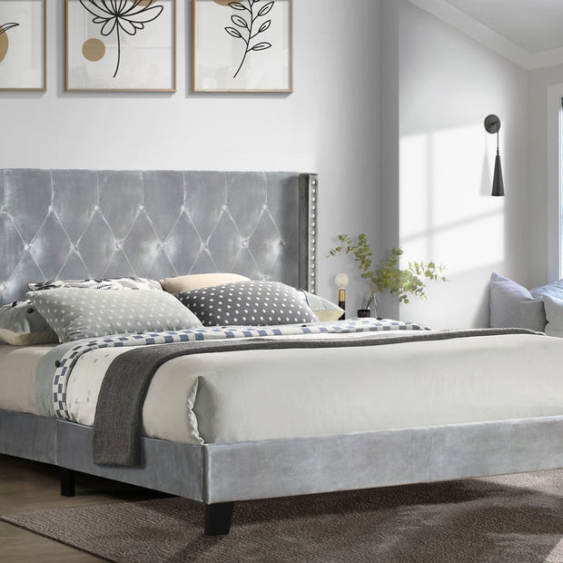 HH788 Platform Sliver Grey Bed