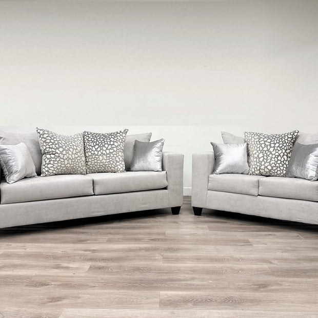 110 Hollywood Grey Sofa & Loveseat