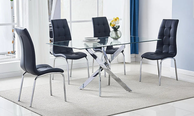 DT7003-RBLK Brilliance Black Dining Set