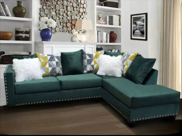 2022 Green Sectional Nailheads