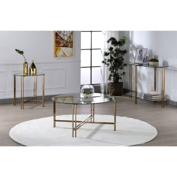 82995 Veises Gold Coffee Table SET