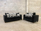 110 Black Sofa & Loveseat Set