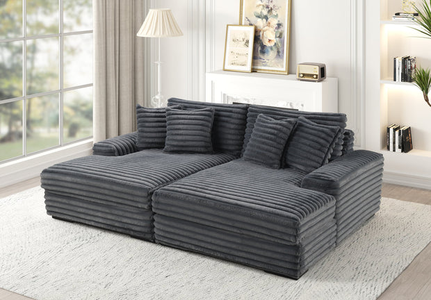 5800 Chaise Lounge Grey Sofa
