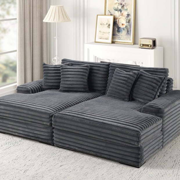 5800 Chaise Lounge Grey Sofa
