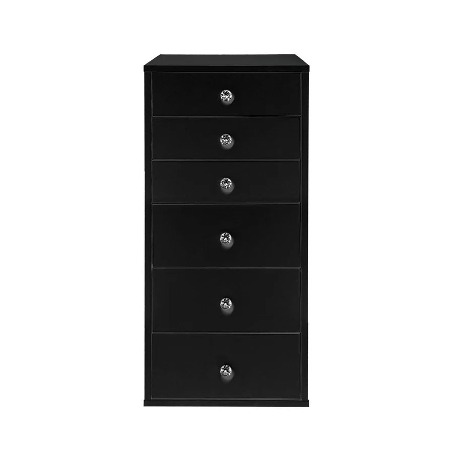 SlayStation 6 Drawer Makeup Vanity Black Storage Unit